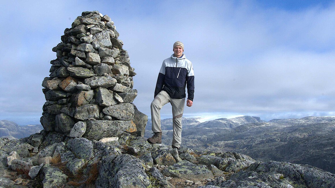 Felix während seines Auslandspraktikum in Norwegen.